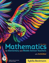 Activities Manual Mathematics for Elementary and Middle School Teachers 6th …