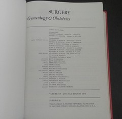 1974 Surgery, Gynecology & Obstetrics Medical Journal Vol. 138 & 139 COMPLETE