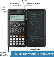 Multifunctional 991ES Scientific Calculator with Erasable LCD Writing Tablet