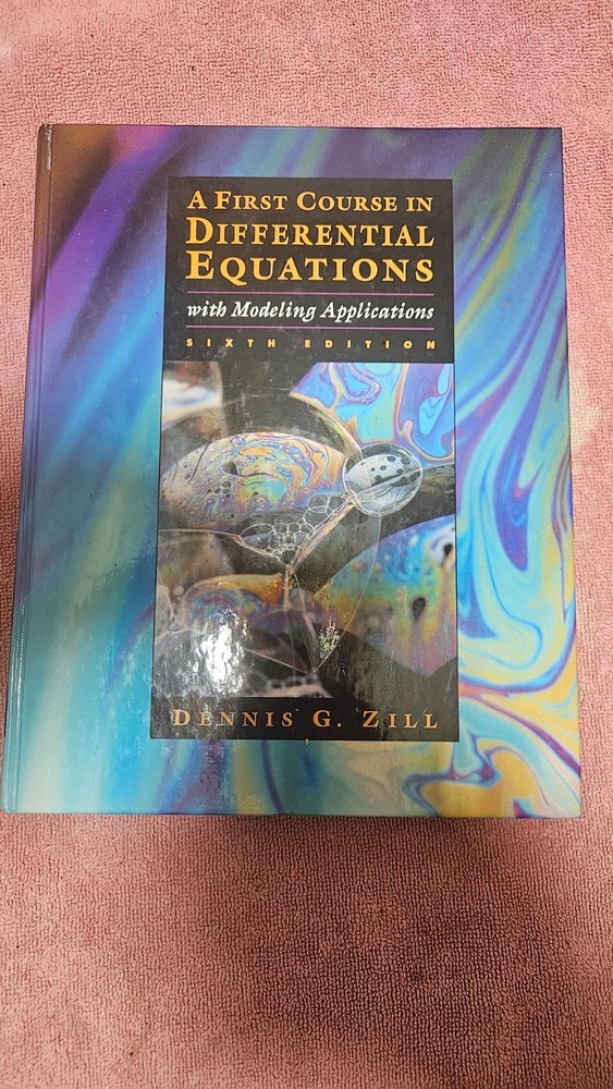 ‡ 📖 First Course in Differential Equations by Zill • 1999 HC 6th Ed 7th Print