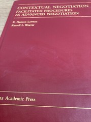 Contextual Negotiation Facilitated Procedures…Carolina Academic Press Lawton