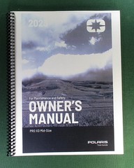 2023 Polaris Pro XD Mid-Size Owner’s Manual: 178 Pages & Clear Covers!