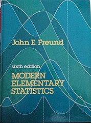 Modern Elementary Statistics Hardcover John E. Freund