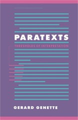 Paratexts: Thresholds of Interpretation (Paperback or Softback)
