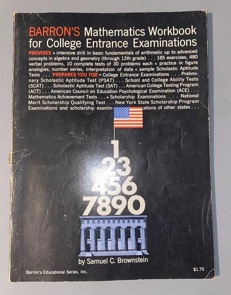 Barton’s Mathematics Workbook For College Entrance Examinations 1962 Paperback