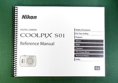 Nikon S01 Reference Manual: 96 Pages & Protective Covers!