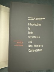 Introduction to Data Structures and Non-Numeric Computation by Cohen Brillinger