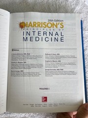 Harrison’s Principles of Internal Medicine, Twentieth Edition Vol.1 Only