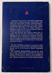 Linguistics: A Revolution in Teaching Neil Postman Weingartner 1966 PB Education