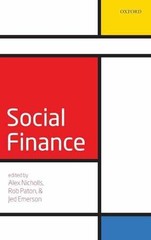 Social Finance – Hardcover, by Nicholls Alex; Paton Rob; Emerson – Very Good b