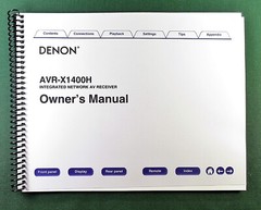Denon AVR-X1400H Instruction Manual: Full Color 271 Pages & Protective Covers!