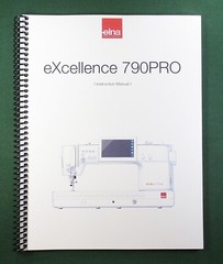 Elna Excellence 790Pro Instruction Manual: 148 Pages In Color & Plastic Covers!