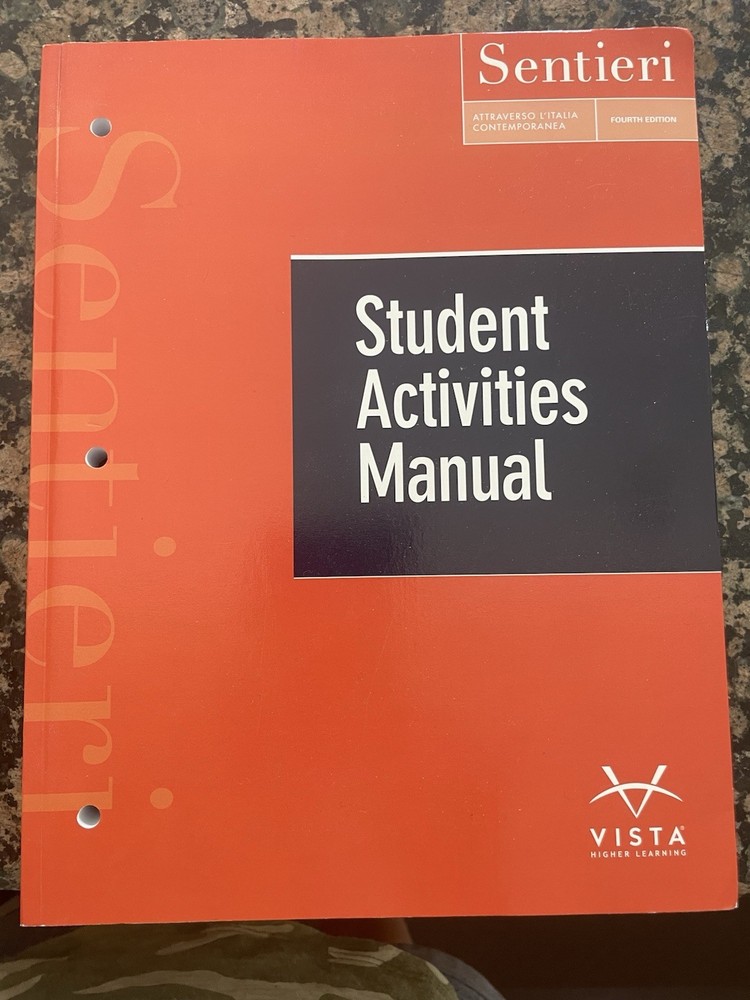 Sentieri 4th Edition Student Activities Manual and Workbook