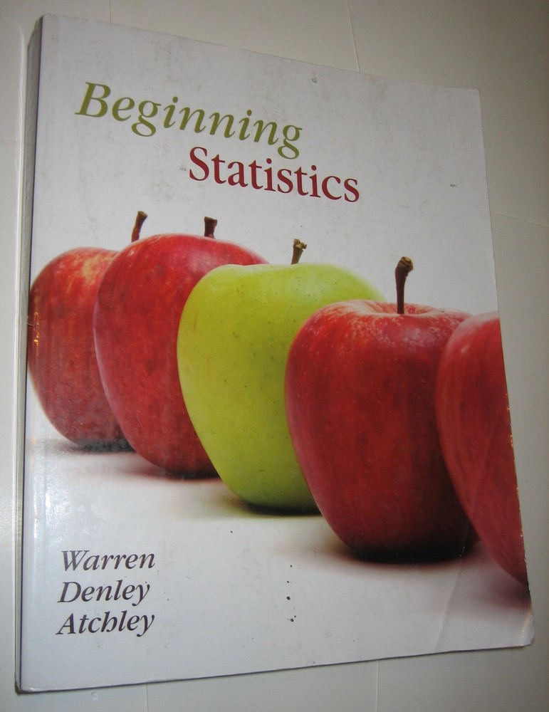 Beginning Statistics Softcover Warren Denley Atchley Hawkes Learning Systems