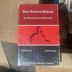 Basic Statistical Methods for Engineer & Scientists Neville, 1968