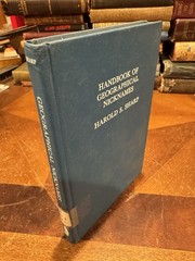 Handbook of Geographical Nicknames Harold S. Sharp (English) HC Ex-Library Book