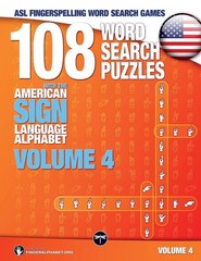 ASL Fingerspelling Word Search Games – 108 Word Search Puzzles with the Amer…