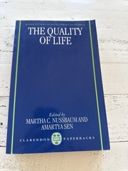 The Quality of Life 1993 Clarendon Press Nussbaum Sen Development Economics