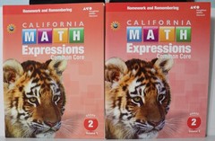 HMH: Math Expressions California Homework & Remembering Grade 2 Volume 1 & 2