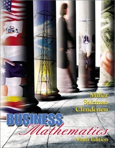 Business Mathematics (9th Edition) – paperback Miller, Charles D.|Salzman, S…