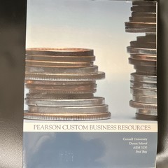 Pearson Pearson Custom Business Resources Cornell Dyson School AEM 3230 Textbook