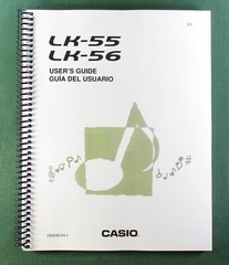 Casio LK-56 Instruction Manual: 83 Pages Coil Bound & Protective Covers!
