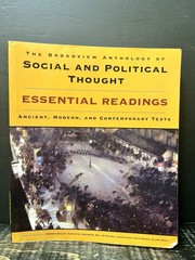 Broadview Anthology of Social and Political Thought: Essential Readings VG O1