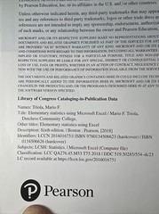 Elementary Statistics Using Excel, 6TH EDITION, by Mario Triola (2018 Hardcover)