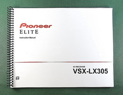 Pioneer VSX-LX305 Instruction Manual: Full Color 192 Pages & Protective Covers