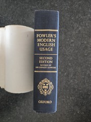 A Dictionary of Modern English Usage by Fowler, H. W., hardcover, VG W Dj 2nd Ed