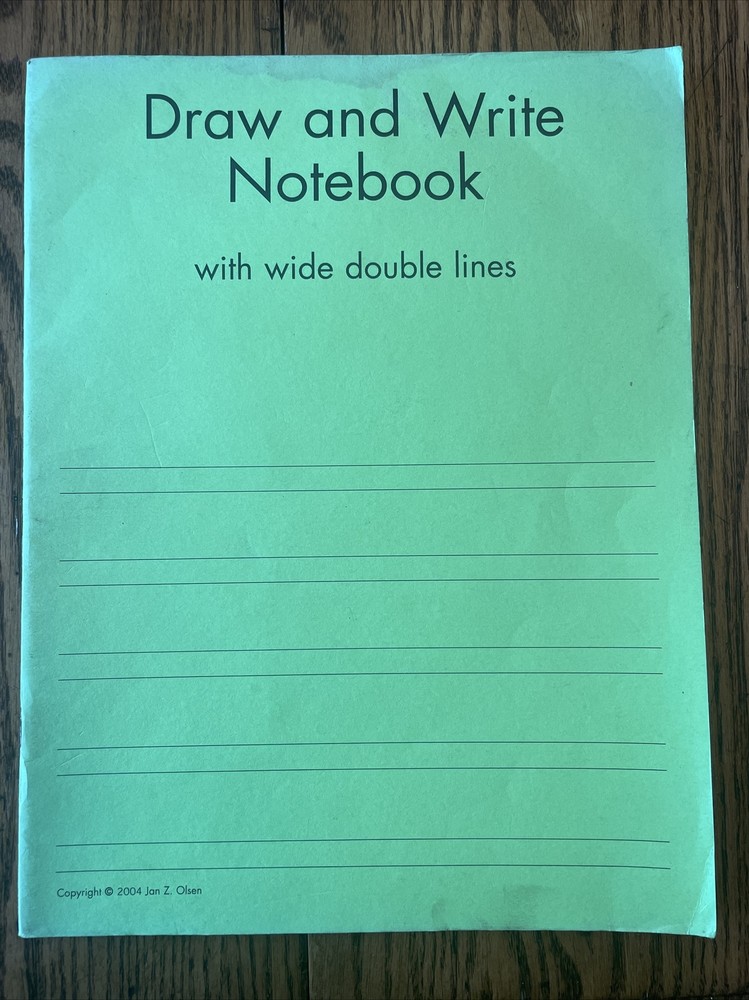 Draw and Write Notebook : With Wide Double Lines by Jan Z. Olsen Very Good Con..