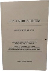 UNCORRECTED PROOF – “E Pluribus Unum: An American Epic” by Genevieve St. Cyr