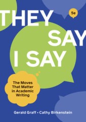 They Say I Say (Fifth Edition) – Paperback By Graff, Gerald – GOOD