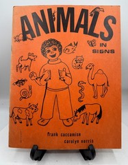 1973 Animals in Signs Deaf Learning Children Books 44 Pages Frank Caccamise
