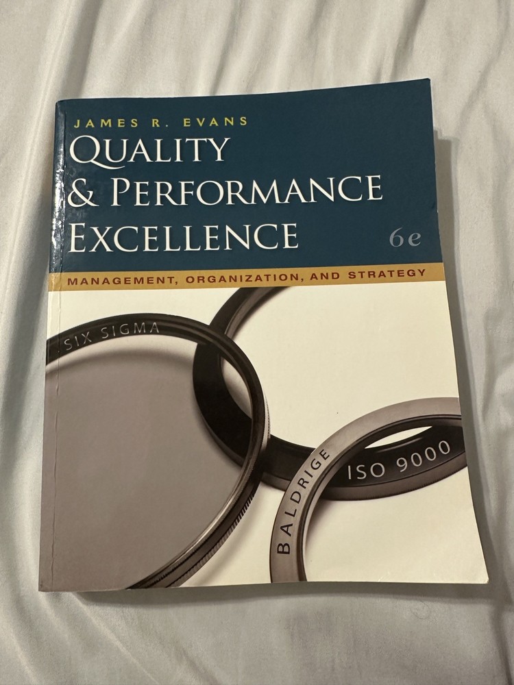 Quality and Performance Excellence by James R. Evans (2010, Trade Paperback)