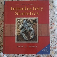 Pearson Education Introductory Statistics Hardcover Textbook Sixth Edition Weiss