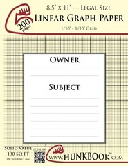 LINEAR GRAPH PAPER, 1/10 GRID (UCL0L-200 PAGES): LEGAL By Mighty Hunkbook *NEW*