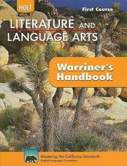 Holt Literature & Language Arts Warriner’s Handbook California: Student E – GOOD