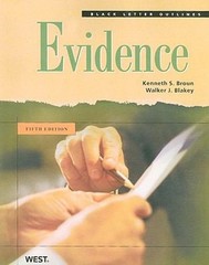 Black Letter Outline on Evidence Paperback Walker, Broun, Kenneth