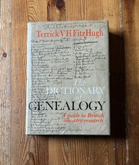 The Dictionary of Genealogy by Terrick V H FitzHugh – H/B 1986 VG condition