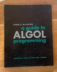 Guide to Algol Programming by D. McCracken Vintage computer book