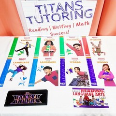 Level 3 Reading & Language Arts Lab Versa Tiles Kit + 8 Books 3rd Grade Children