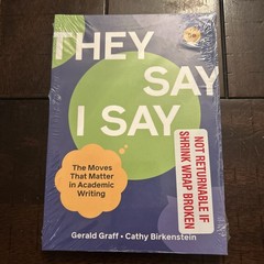 They Say I Say by Cathy Birkenstein and Gerald Graff 5e Fifth Edition SC SEALED