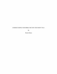 Understanding Your Bible-The New Testament: Volume One
