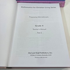 5 Homeschooling for Christian Living Series Math & English Lot Rod and Staff