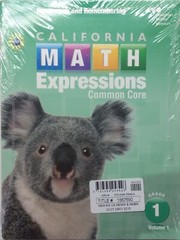 HMH Math Expressions California Homework and Remembering Vol. 1- 2 Grade 1
