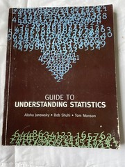 GUIDE TO UNDERSTANDING STATISTICS By Alisha Janowsky * Good Condition* RARE BOOK