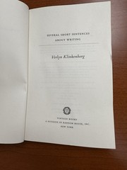 Several Short Sentences About Writing Verlyn Klinkenborg Vintage Paperback