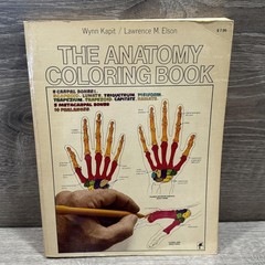 Vintage The Anatomy Coloring Book Kapit Elson Harper & Row Beige PB USA 1977
