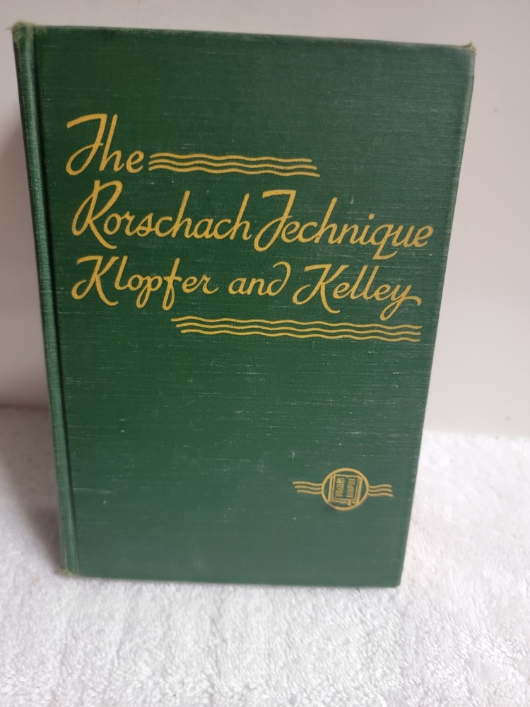 RORSCHACH TECHNIQUE: AN INTRODUCTORY MANUAL By Bruno Klopfer & Helen 1940s Mint!